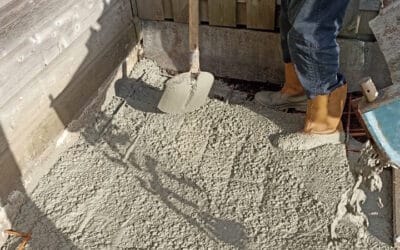 Beton storten uit de goot | Betonmixer lossen